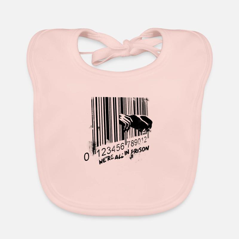 Nous sommes tous dans la prison Graffiti - graffiti code à barres Bavoir bio Bébé