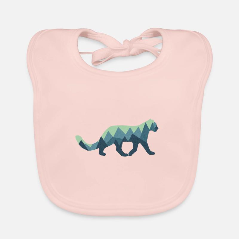 Snow leopard Organic Baby Bibs