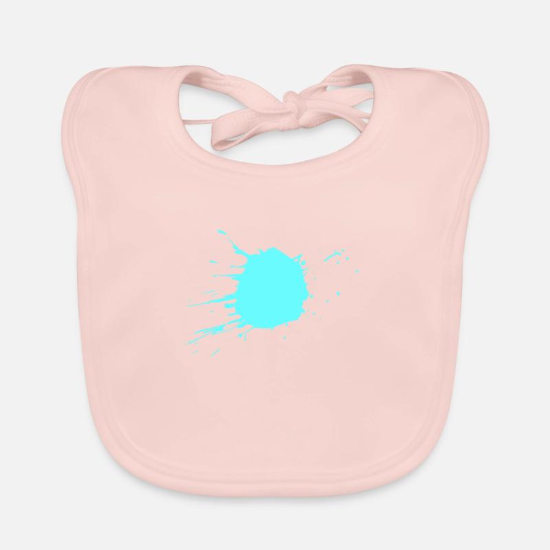 Taches de couleur turquoise Bavoir bio Bébé
