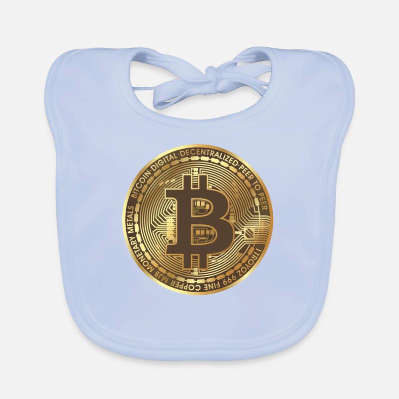 Rich Bitcoin Organic Baby Bibs