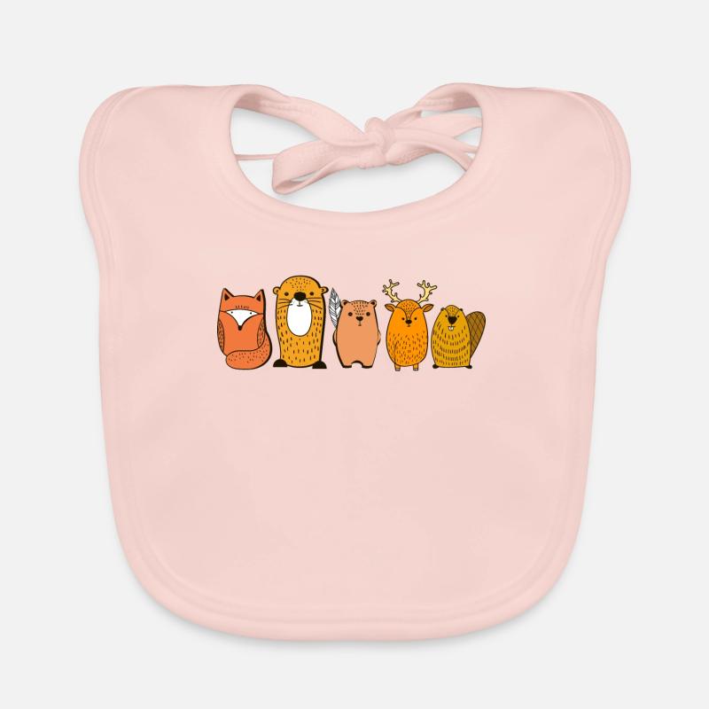 Tiere des Waldes Geschenkidee Baby Bio-Lätzchen