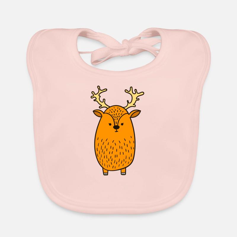 cute reindeer gift Organic Baby Bibs