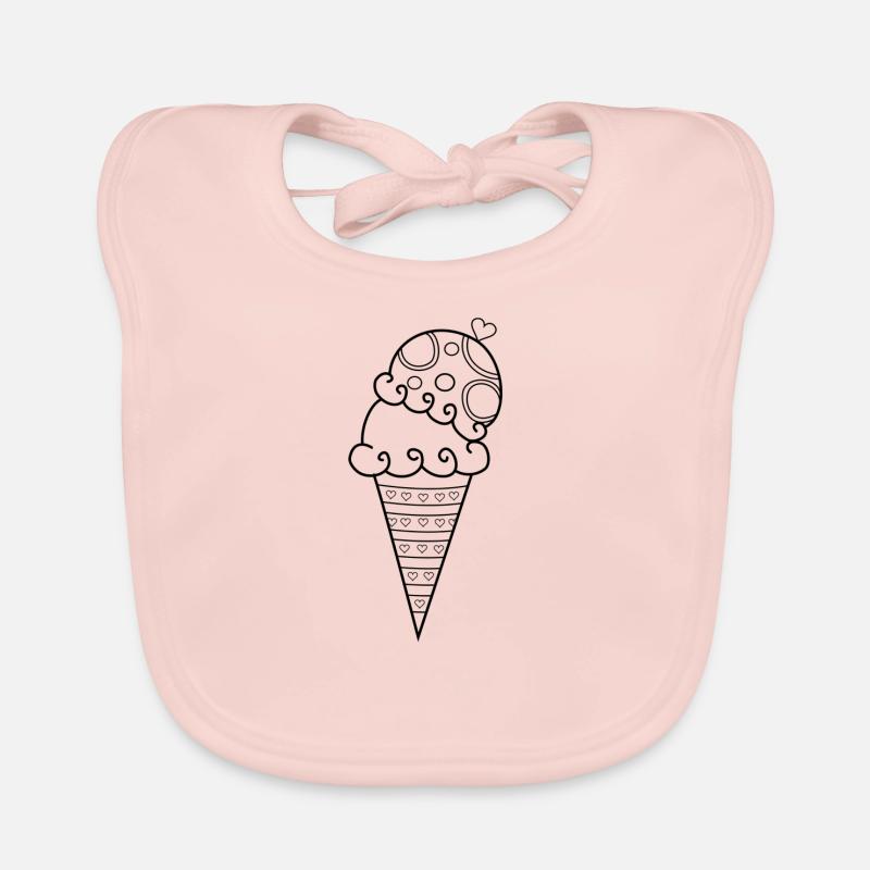Eis am Stiel Eiscreme Eisdiele Sommer Baby Bio-Lätzchen