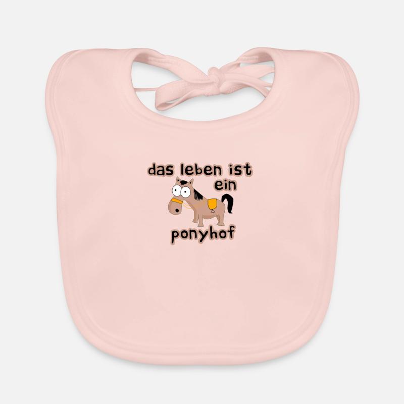 Life is a pony farm saying Organic Baby Bibs