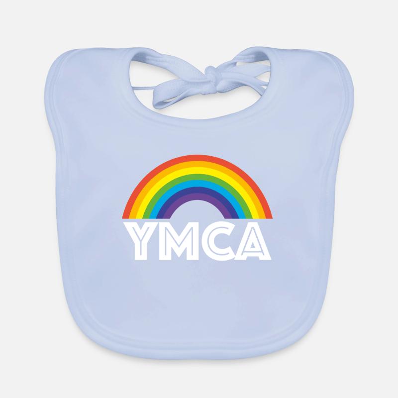 YMCA ymca Gay Schwul Regenbogen CSD Baby Bio-Lätzchen