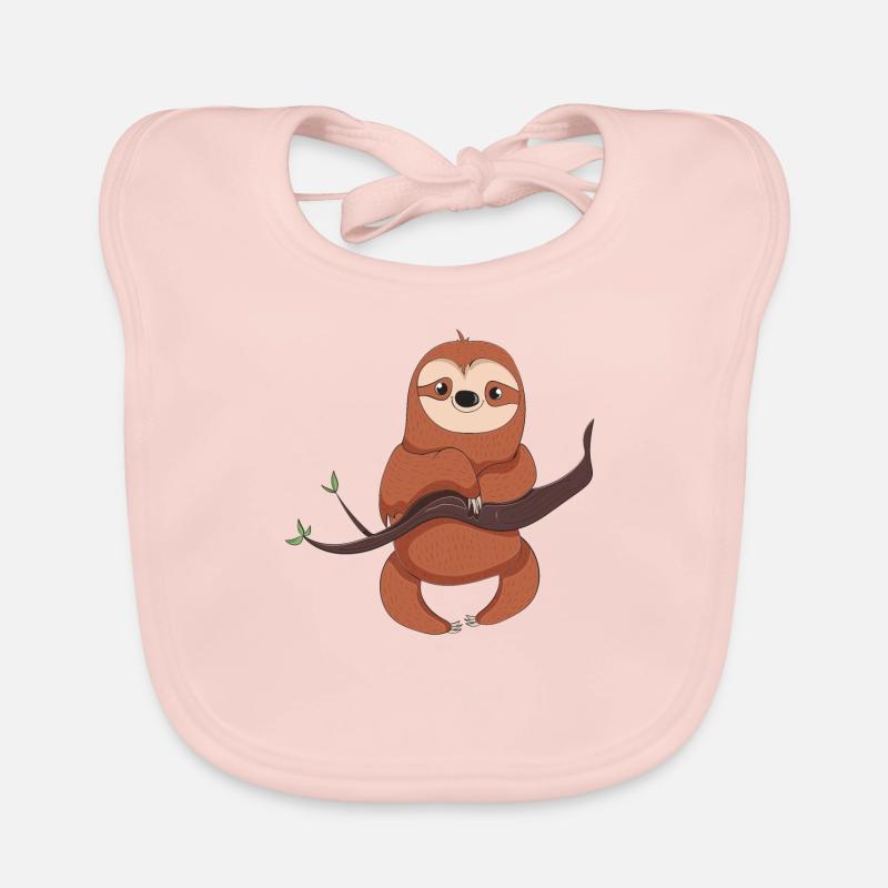 sloth Organic Baby Bibs