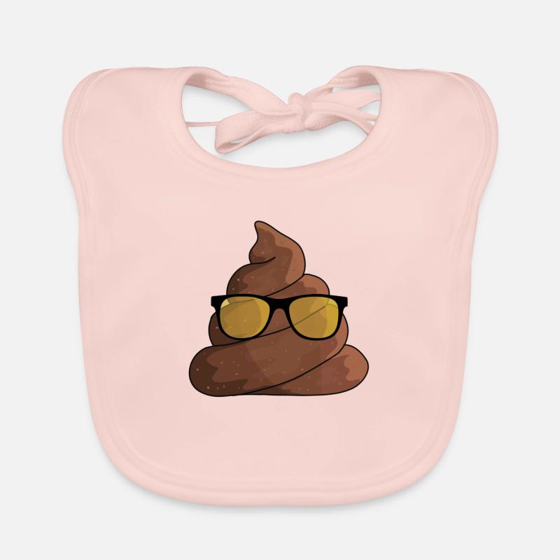 Cooles Häufchen mit Cooler Brille Baby Bio-Lätzchen