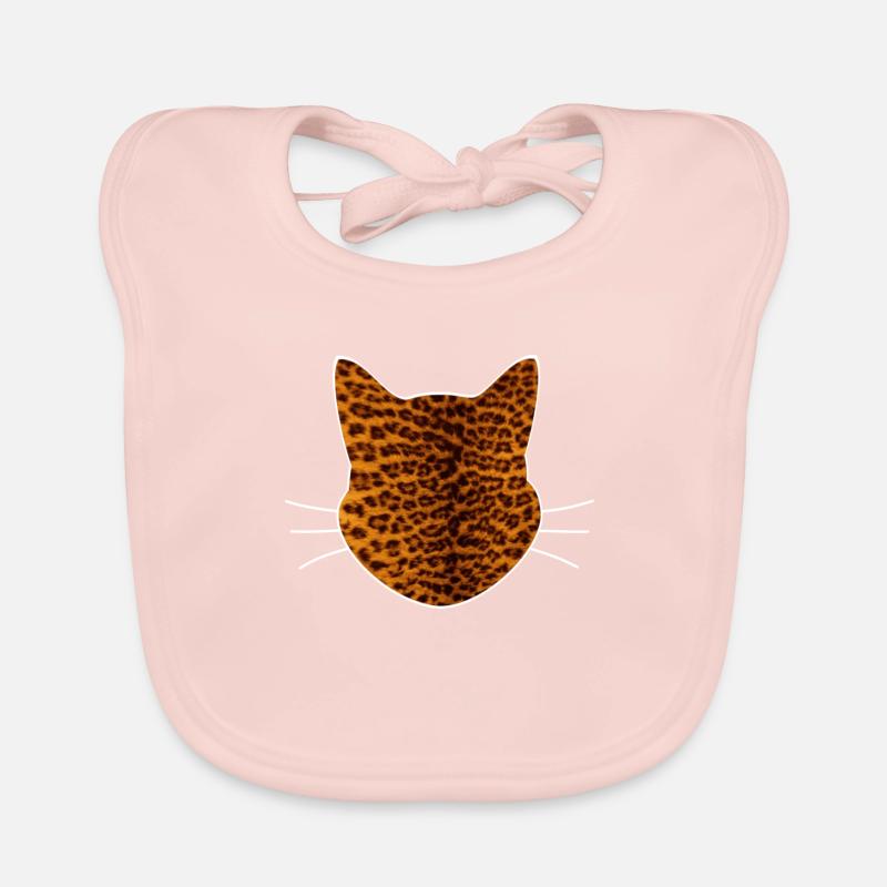 Motif léopard de chat Bavoir bio Bébé