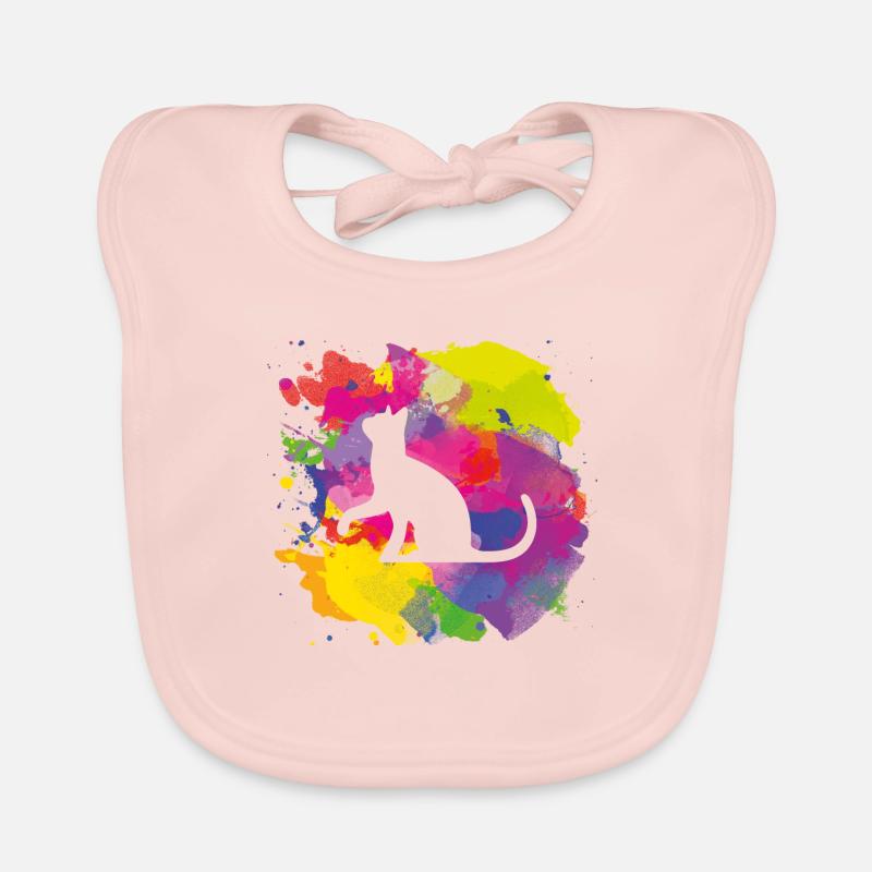 chat Bavoir bio Bébé