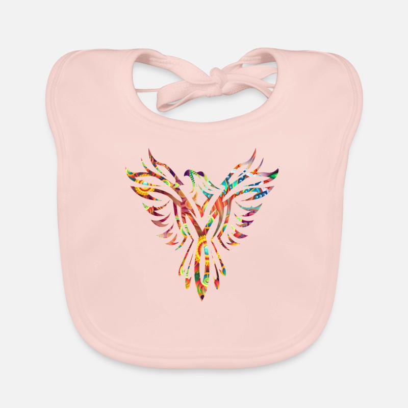 Phoenix bunt abstrakt Silhouette Baby Bio-Lätzchen
