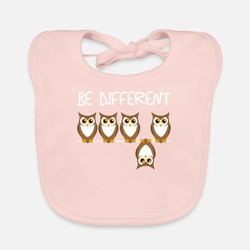 be different Eule Geschenk Baby Bio-Lätzchen