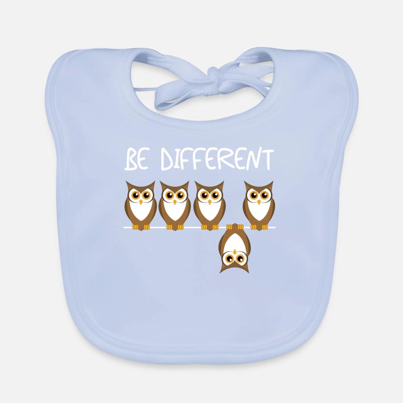 be different Eule Geschenk Baby Bio-Lätzchen