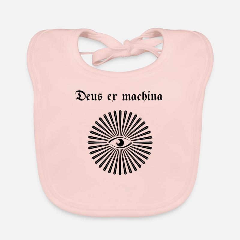 Deus ex machina oeil - Bavoir bio Bébé - rose