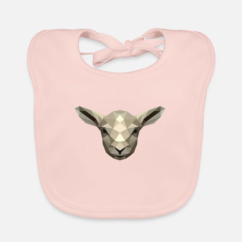 Lamm/Schaf im Poly Design Baby Bio-Lätzchen
