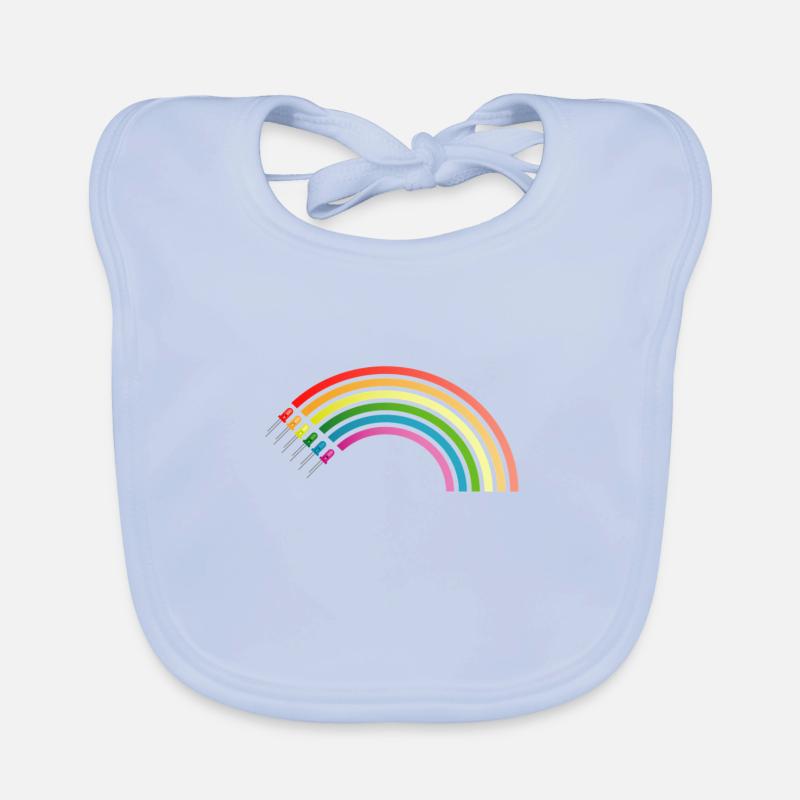 LED Rainbow Organic Baby Bibs