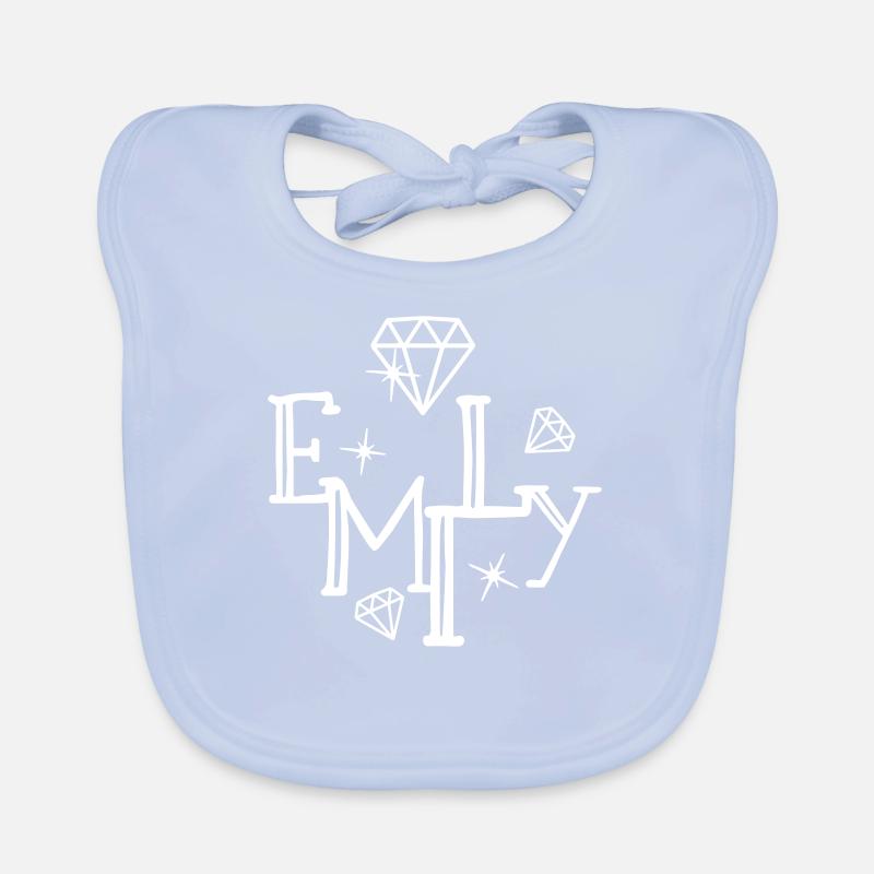 Name Emily First name Name day Organic Baby Bibs
