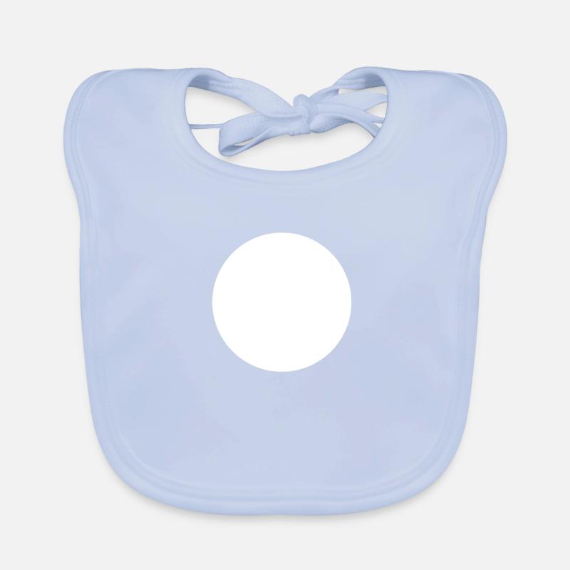 cercle de points blancs Bavoir bio Bébé