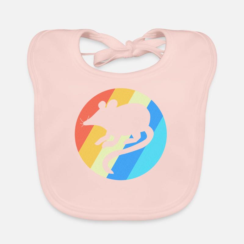 Mouse retro pet gift Organic Baby Bibs