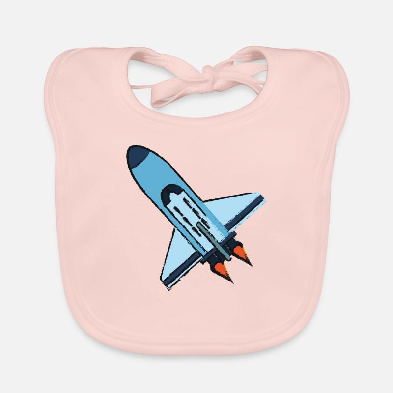 rocket ship Organic Baby Bibs
