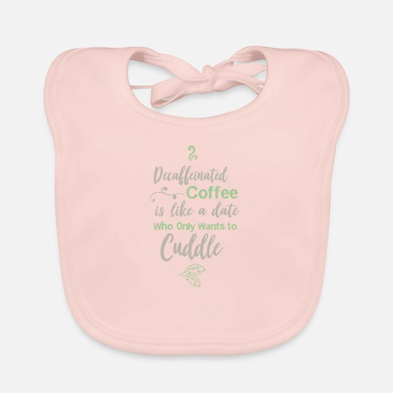 Decaf coffee barista cafe serving joke gift Organic Baby Bibs