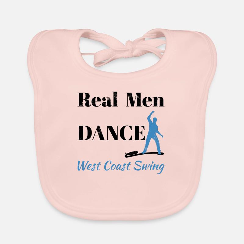 Real Men West Coast Swing WCS Gift Dancing Organic Baby Bibs