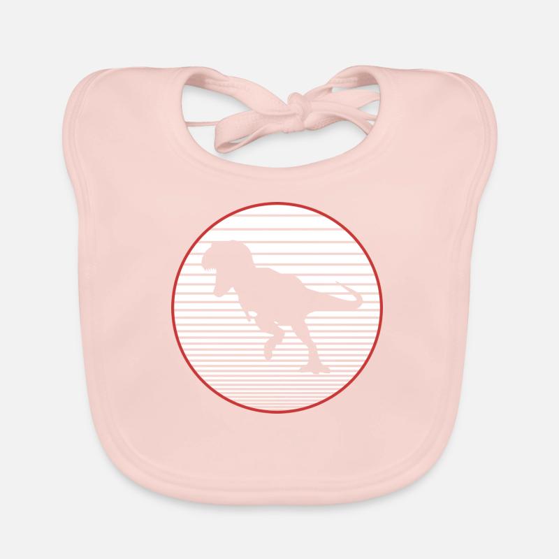 T-Rex - Baby Bio-Lätzchen - Rose