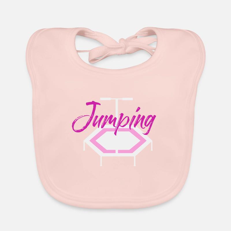 trampoline sauteuse cadeau saut sautant trampoline Bavoir bio Bébé