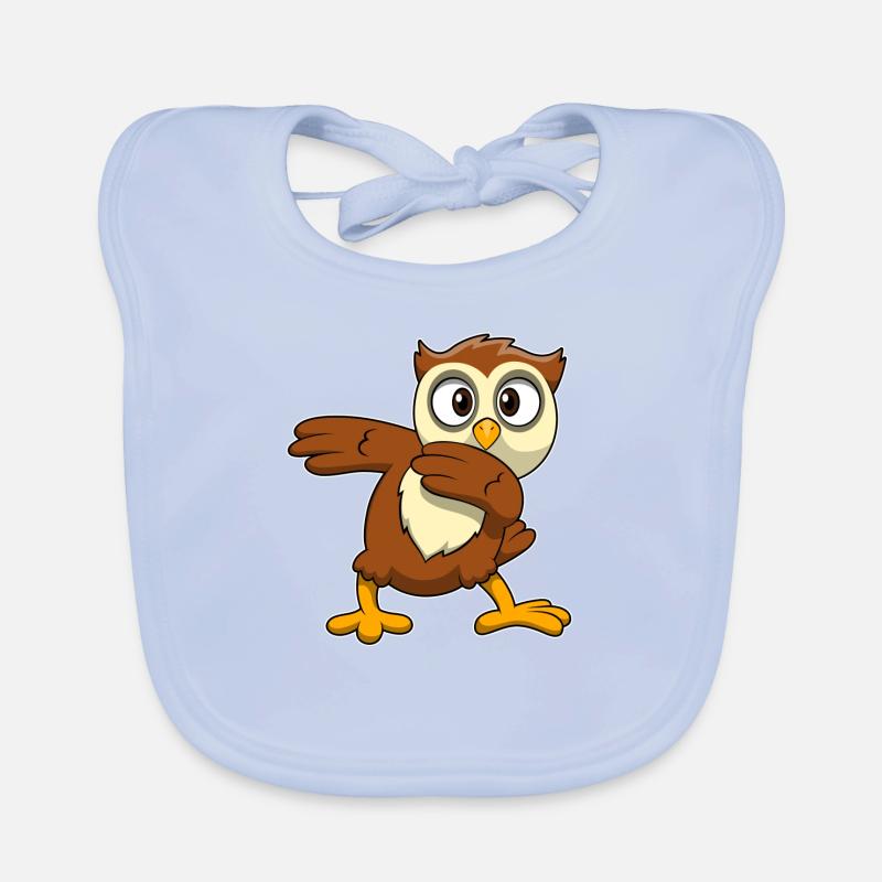 Eule owl Baby Bio-Lätzchen