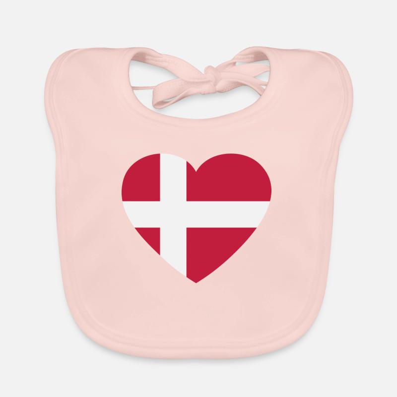 Drapeau Danemark Drapeau Drapeau Copenhague Cadeau Bavoir bio Bébé