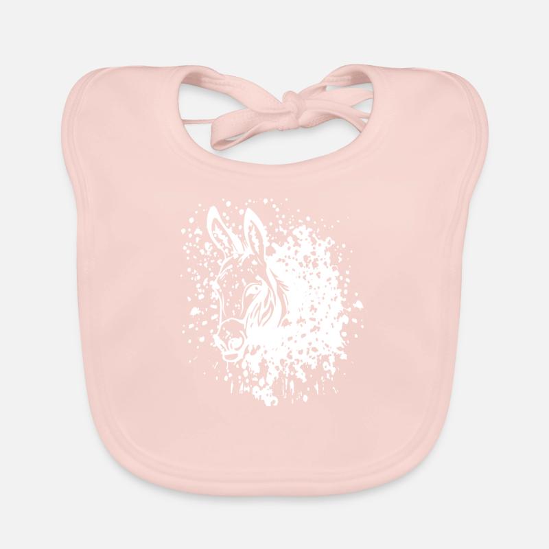 Donkey ink stain Organic Baby Bibs