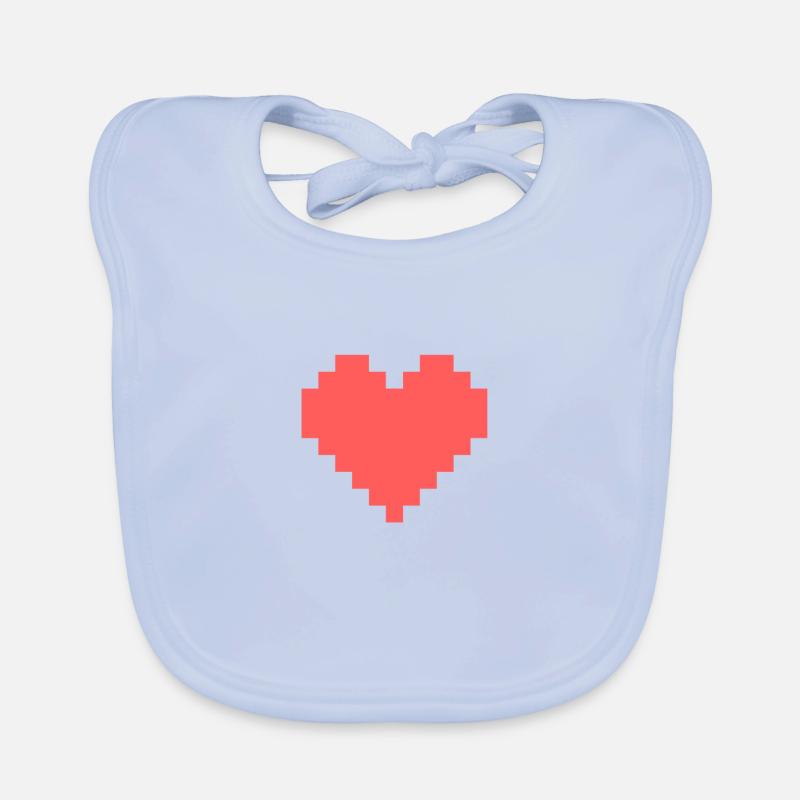 Pixel Heart Baby Bio-Lätzchen