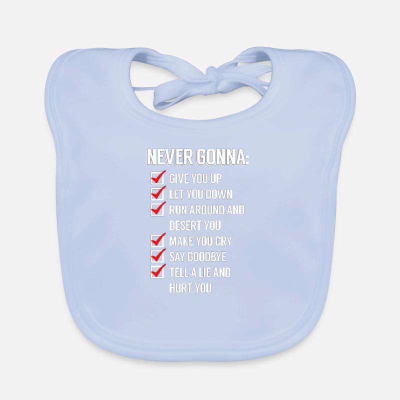 Never give you up Baby Bio-Lätzchen