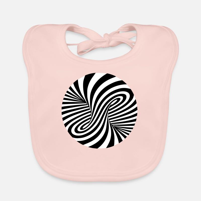 Optical illusion pattern shapes geometry gift Organic Baby Bibs