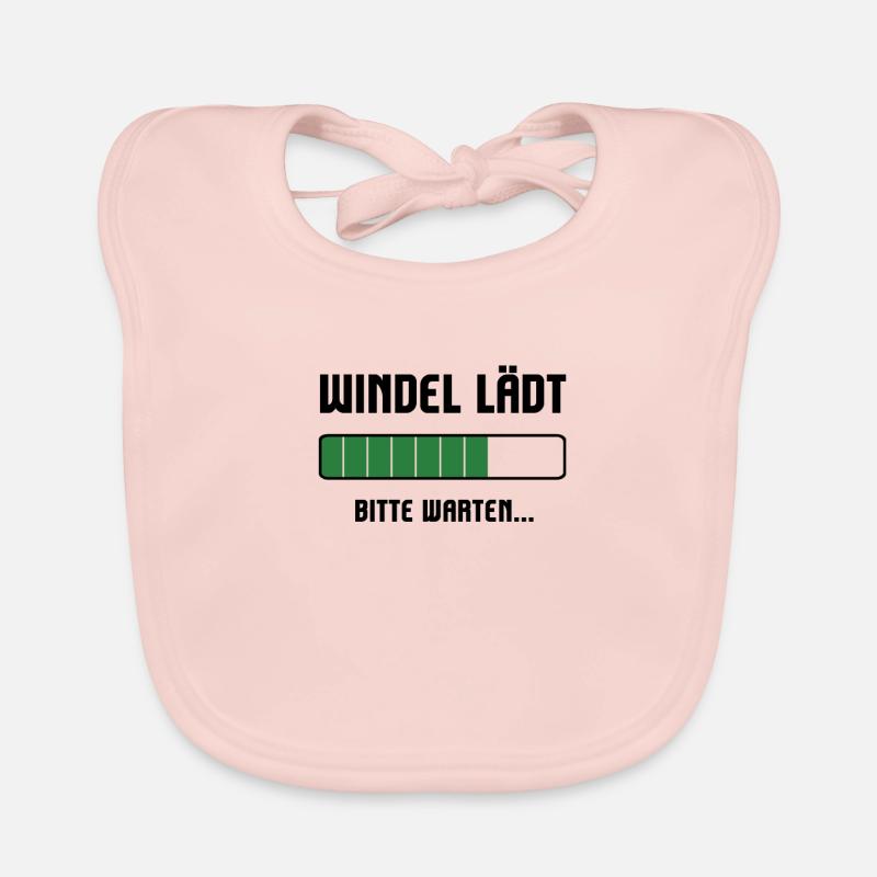 Windel lädt, bitte warten. Baby Bio-Lätzchen