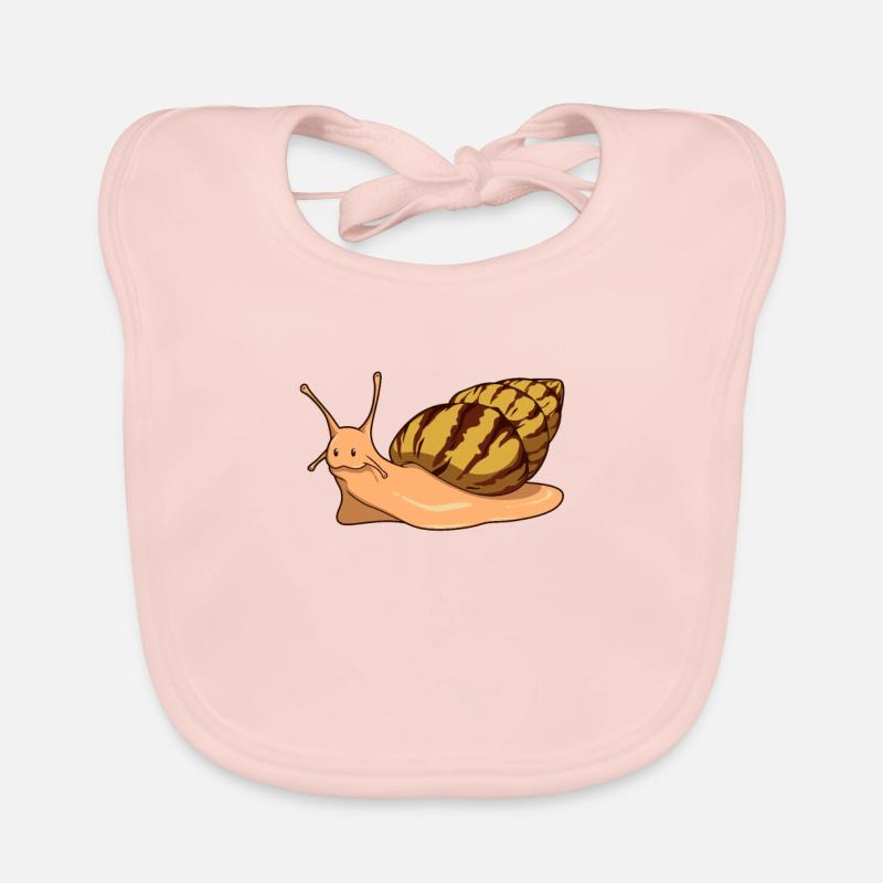 Comic Agate Snails - Snails Organic Baby Bibs