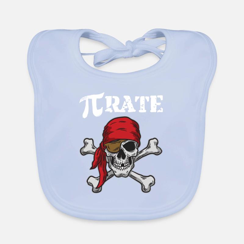 Pi Rate Funny Math Pirate Joke Organic Baby Bibs