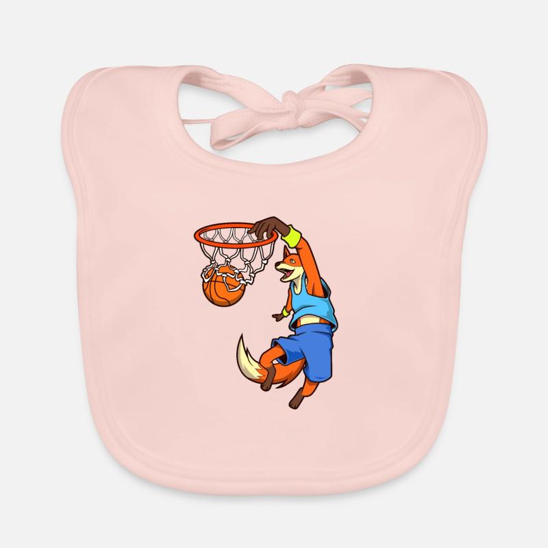 Comic Fuchs joue au basket-ball Bavoir bio Bébé