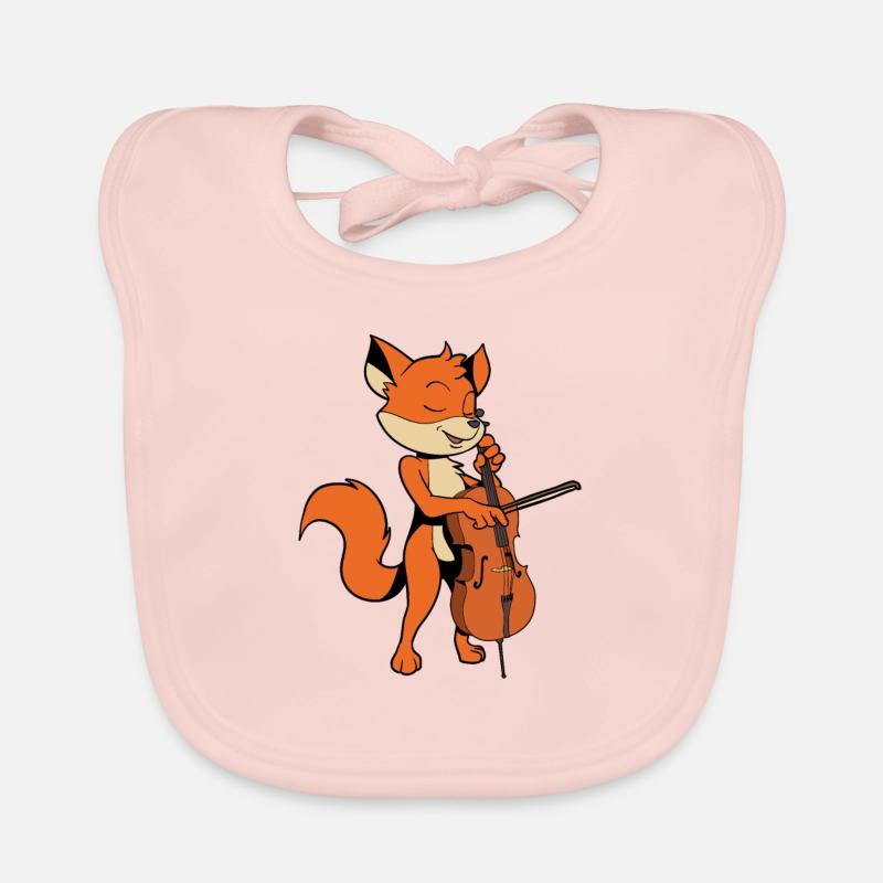Comic Fuchs joue du violoncelle Bavoir bio Bébé