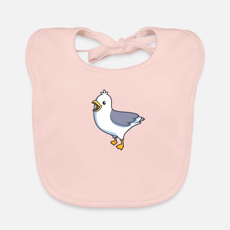 Kawaii Silbermöwe Baby Bio-Lätzchen