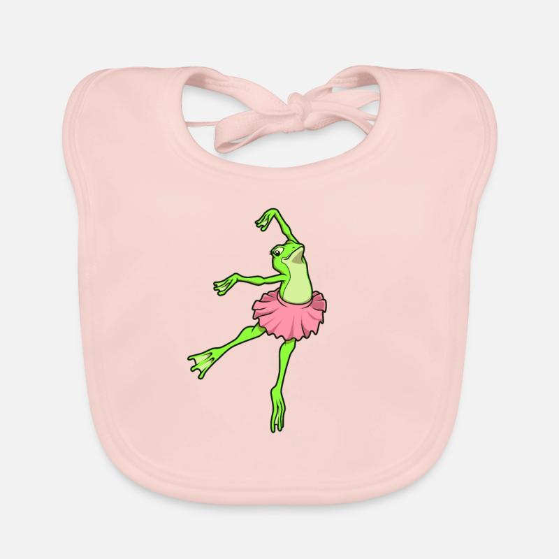 Comic Frog Dances Ballet - Ballerine Bavoir bio Bébé