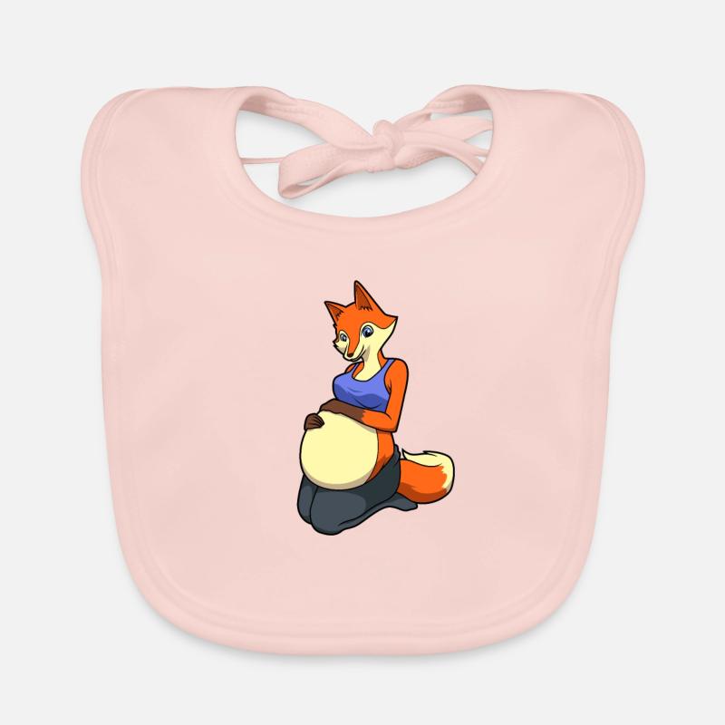 Renard avec ventre de bébé - Enceinte Bavoir bio Bébé