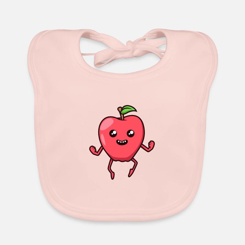 Kawaii Comic Apple Organic Baby Bibs