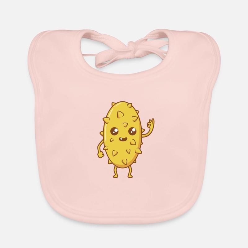 Kawaii Comic Kiwano Baby Bio-Lätzchen