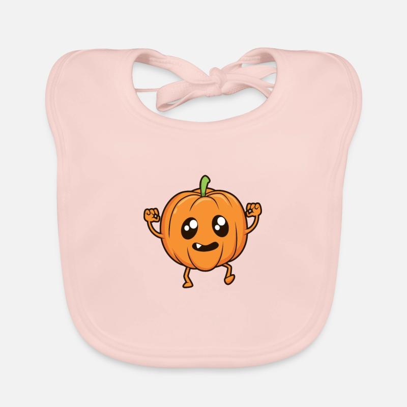 Kawaii Comic Pumpkin Organic Baby Bibs