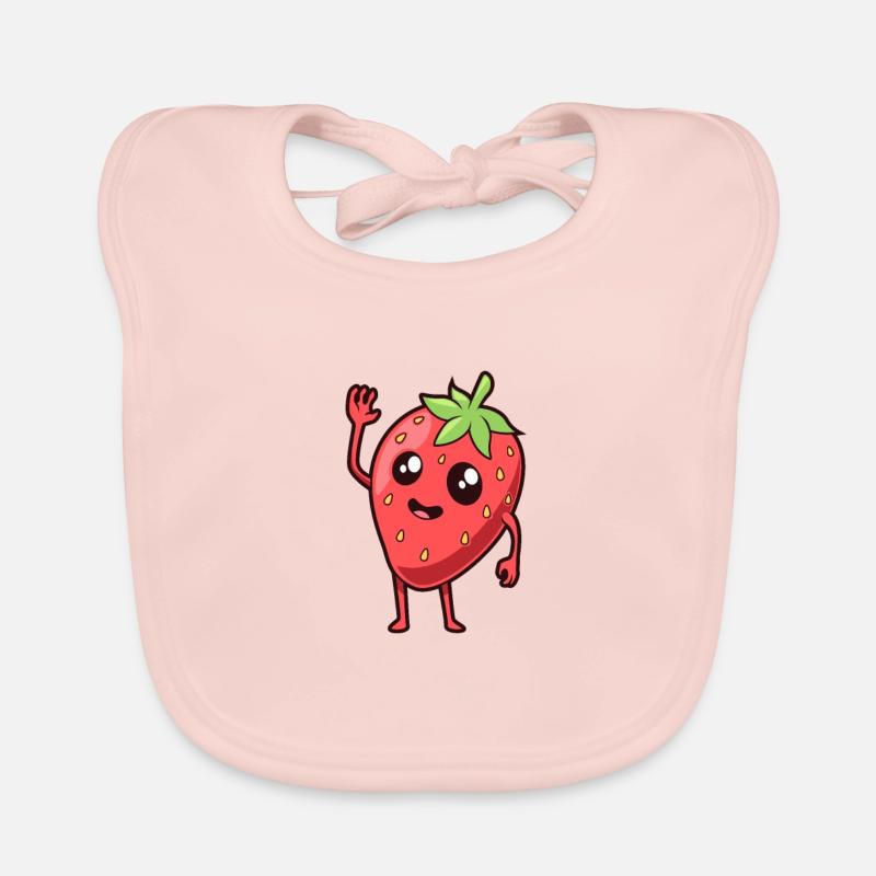Kawaii Comic Erdbeere Baby Bio-Lätzchen