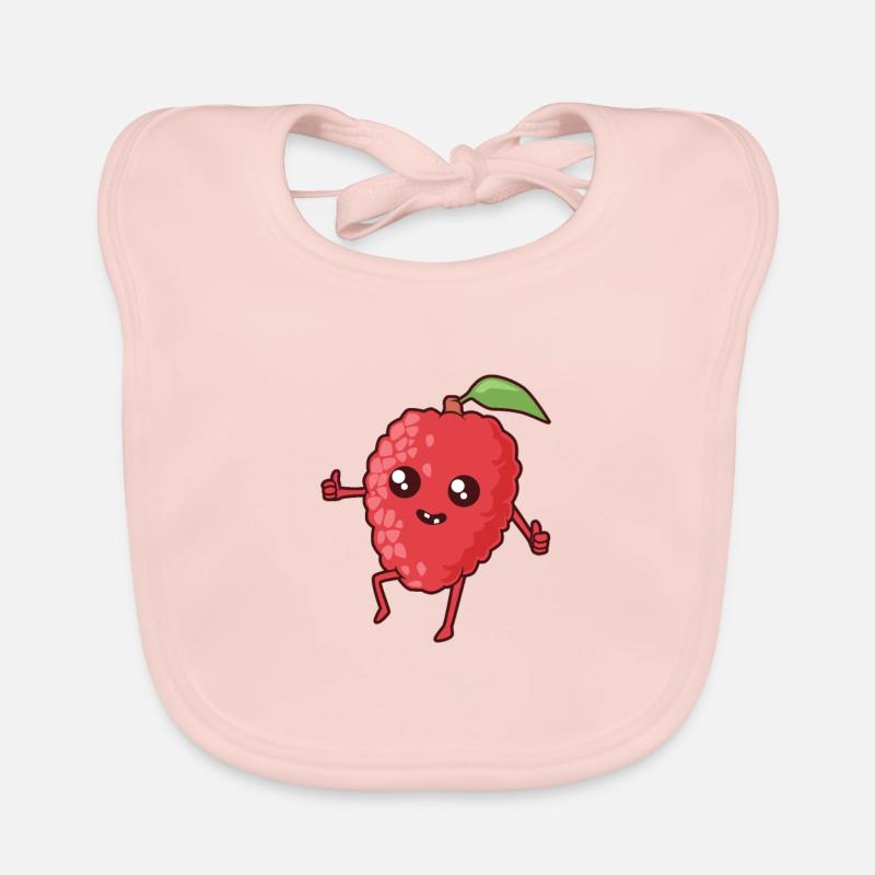Kawaii Comic Litschi Baby Bio-Lätzchen