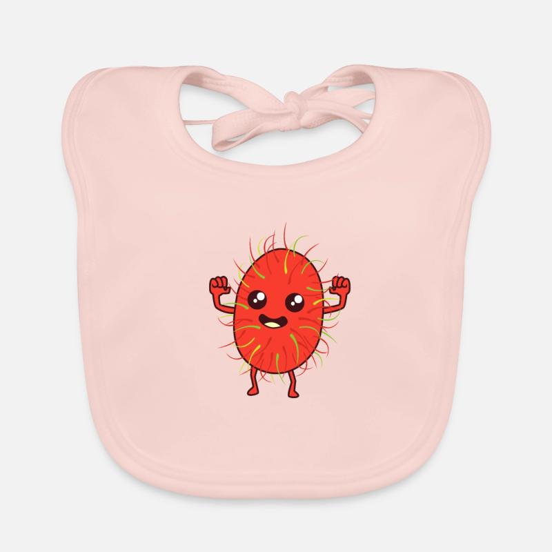 Kawaii Comic Rambutan Baby Bio-Lätzchen