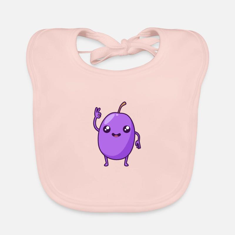Kawaii Comic Weintraube Baby Bio-Lätzchen