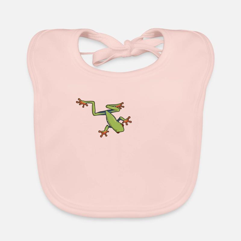 Red-eyed tree frog Organic Baby Bibs
