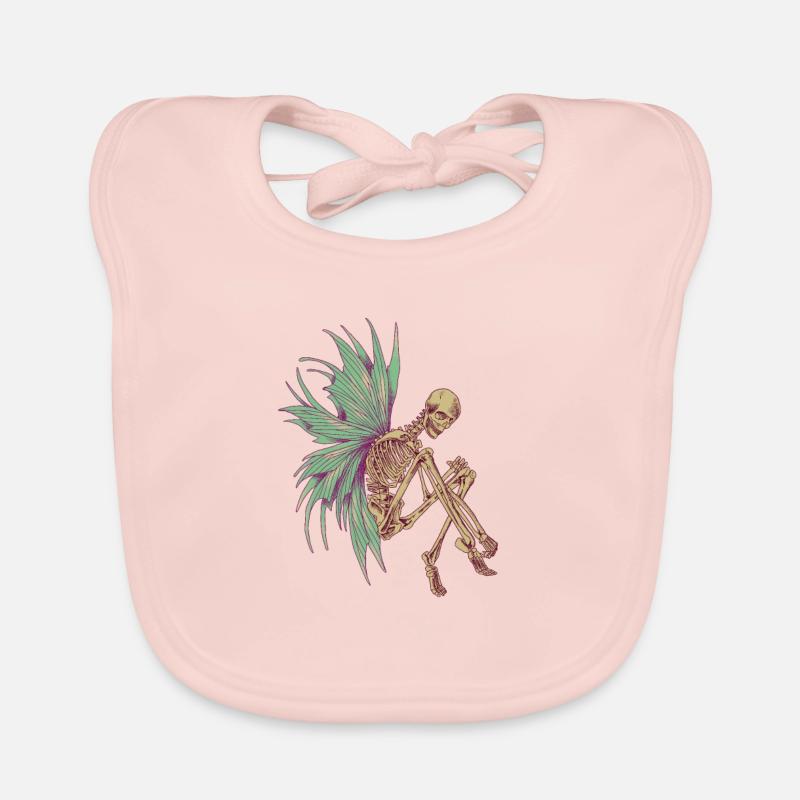 Fairycore - skeleton with wings Organic Baby Bibs